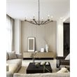 Living District Trey 6-Light Mid-Century Metal Pendant in Black and Brass