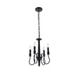 Living District Flynx 4-Light Mid-Century Metal Pendant in Black Finish