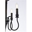 Living District Flynx 4-Light Mid-Century Metal Pendant in Black Finish