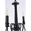 Living District Flynx 4-Light Mid-Century Metal Pendant in Black Finish