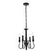 Living District Flynx 4-Light Mid-Century Metal Pendant in Black Finish