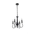 Living District Flynx 4-Light Mid-Century Metal Pendant in Black