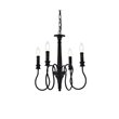 Living District Flynx 4-Light Mid-Century Metal Pendant in Black