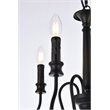 Living District Flynx 4-Light Mid-Century Metal Pendant in Black