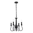 Living District Flynx 4-Light Mid-Century Metal Pendant in Black