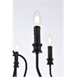 Living District Flynx 6-Light Mid-Century Metal Pendant in Black