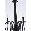 Living District Flynx 6-Light Mid-Century Metal Pendant in Black