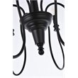 Living District Flynx 6-Light Mid-Century Metal Pendant in Black