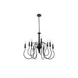 Living District Flynx 9-Light Mid-Century Metal Pendant in Black