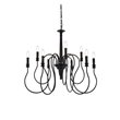 Living District Flynx 9-Light Mid-Century Metal Pendant in Black