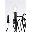 Living District Flynx 9-Light Mid-Century Metal Pendant in Black