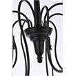 Living District Flynx 9-Light Mid-Century Metal Pendant in Black