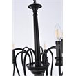 Living District Flynx 9-Light Mid-Century Metal Pendant in Black