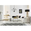 Living District Westley 6-Light Mid-Century Metal Pendant in Black Finish