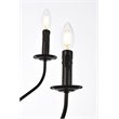 Living District Westley 6-Light Mid-Century Metal Pendant in Black Finish