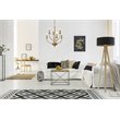 Living District Westley 6-Light Mid-Century Metal Pendant in Brass Finish