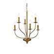 Living District Westley 6-Light Mid-Century Metal Pendant in Brass Finish