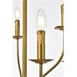 Living District Westley 6-Light Mid-Century Metal Pendant in Brass Finish