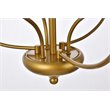 Living District Westley 6-Light Mid-Century Metal Pendant in Brass Finish