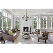 Living District Westley 9-Light Mid-Century Metal Pendant in Black