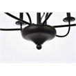 Living District Westley 9-Light Mid-Century Metal Pendant in Black