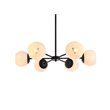 Living District Briggs 6-Light Mid-Century Metal Pendant in Black and White