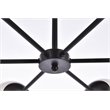Living District Briggs 6-Light Mid-Century Metal Pendant in Black and White