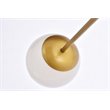 Living District Briggs 6-Light Mid-Century Metal Pendant in Brass and White