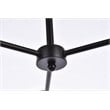Living District Briggs 3-Light Mid-Century Metal Pendant in Black and Clear