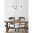 Living District Briggs 3-Light Mid-Century Metal Pendant in Brass and Clear