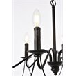 Living District Westley 6-Light Mid-Century Metal Pendant in Black