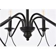 Living District Westley 6-Light Mid-Century Metal Pendant in Black