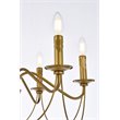 Living District Westley 6-Light Mid-Century Metal Pendant in Brass