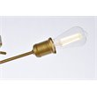 Living District Xavier 3-Light Mid-Century Metal Flush Mount in Brass