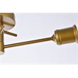 Living District Xavier 3-Light Mid-Century Metal Flush Mount in Brass