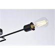 Living District Xavier 4-Light Mid-Century Metal Flush Mount in Black