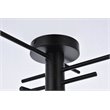 Living District Xavier 4-Light Mid-Century Metal Flush Mount in Black