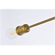 Living District Xavier 4-Light Mid-Century Metal Flush Mount in Brass