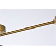 Living District Xavier 4-Light Mid-Century Metal Flush Mount in Brass