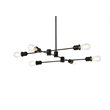 Living District Xavier 6-Light Mid-Century Metal Pendant in Black