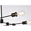 Living District Xavier 6-Light Mid-Century Metal Pendant in Black