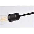 Living District Xavier 6-Light Mid-Century Metal Pendant in Black
