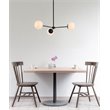 Living District Briggs 3-Light Mid-Century Metal Pendant in Black and White