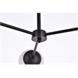 Living District Briggs 3-Light Mid-Century Metal Pendant in Black and White
