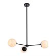 Living District Briggs 3-Light Mid-Century Metal Pendant in Black and White