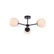 Living District Briggs 3-Light Mid-Century Metal Flush Mount in Black and White