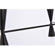 Living District Cade 6-Light Mid-Century Metal Pendant in Black