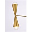 Living District Cade 6-Light Mid-Century Metal Pendant in Brass