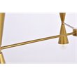 Living District Cade 6-Light Mid-Century Metal Pendant in Brass