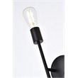 Living District Armin 2-Light Mid-Century Metal Wall Sconce in Black